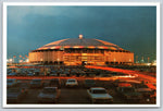 Night Time, The Astrodome, Huston, Texas, Vintage Post Card