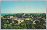 Aerial View Of The Science And Industry Museum, Chicago, Illinois, Vintage Post Card.
