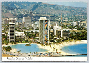 Rainbow Tower, Waikiki, Hawaii, Vintage Post Card
