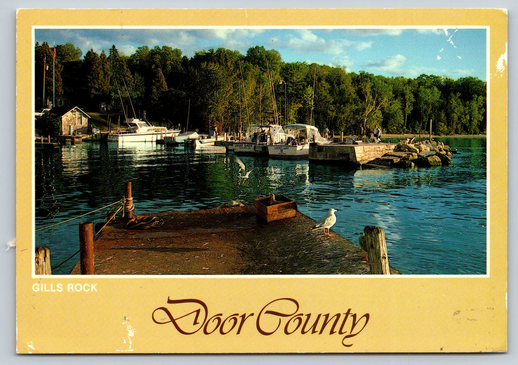 Gills Rock, Door County, Vintage Post Card