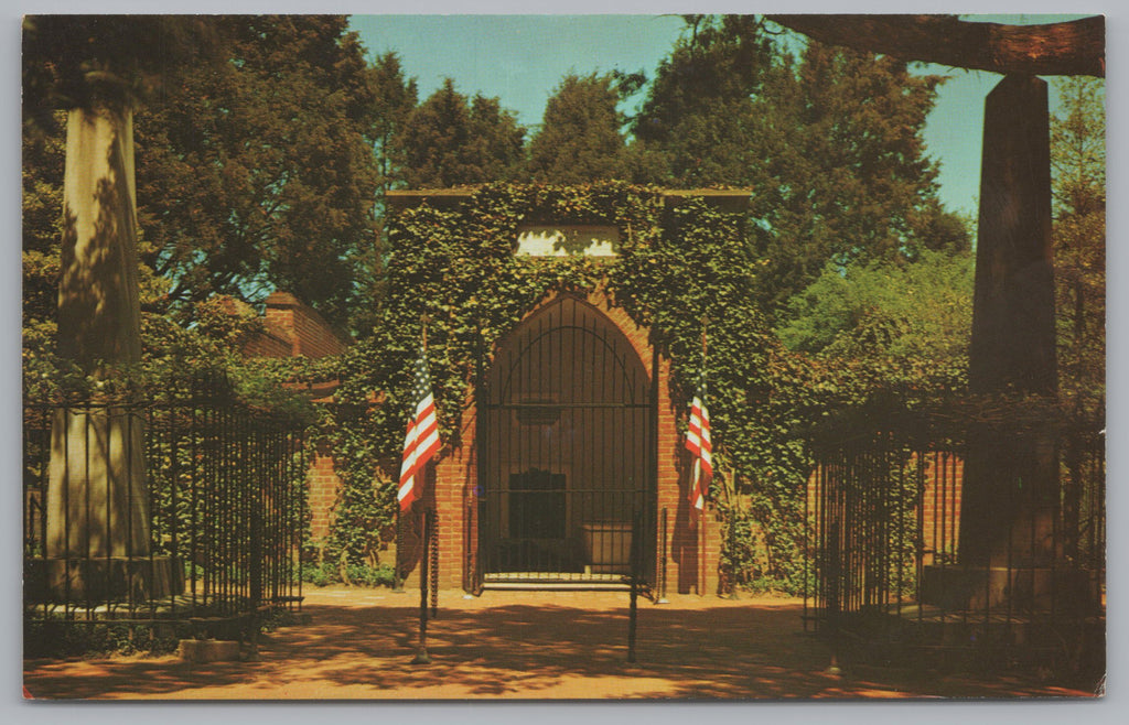 The Washington Tomb At Mount Vernon, Vintage Post Card.