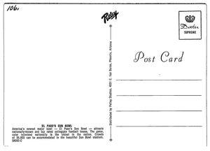Sun Bowl, El Paso, Texas, Vintage Post Card