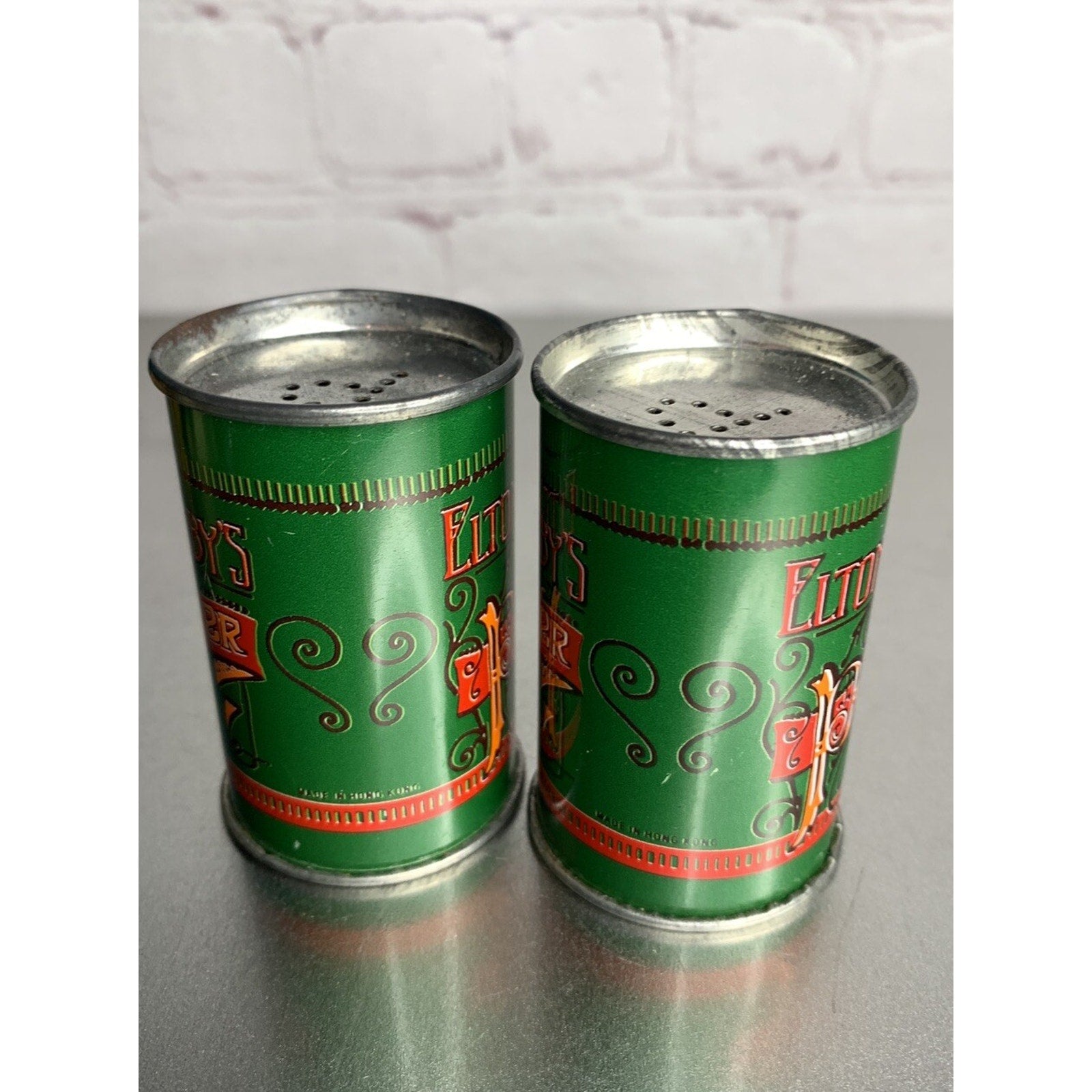 Vintage Tin Can Elton Kirby's Pepper Shaker