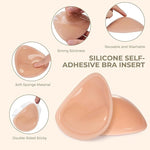 Double-Sided Padded Push Up Bra Inserts-1 Pair Sticky & 1 Pair Non Sticky