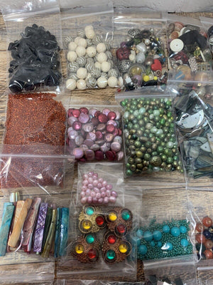Vintage Lot of Beads, Jewelry Making Assortment, 4lbs Glass, Wood & More!