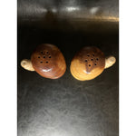 Vintage Wood Burlington Iowa Souvenir Salt & Pepper Shakers