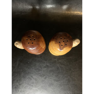 Vintage Wood Burlington Iowa Souvenir Salt & Pepper Shakers