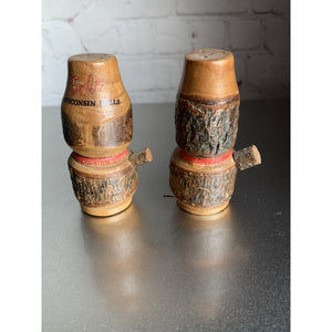 Vintage Wood Lantern Salt & Pepper Shakers Souvenir Wisconsin Dells