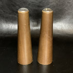 Vintage MCM Teak Wood Salt & Pepper Shakers Tapered