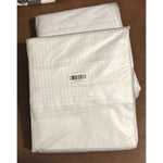 No Hook Waffle Weave Shower Curtain w/Snap in Liner 71" x 74" Hotel Grade White