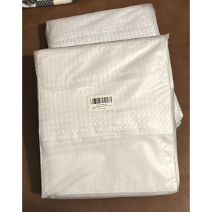No Hook Waffle Weave Shower Curtain w/Snap in Liner 71" x 74" Hotel Grade White
