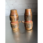Vintage Wood Lantern Salt & Pepper Shakers Souvenir Wisconsin Dells