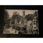 VINTAGE BRUGGE GROENE REL BRUGES BELGIUM BLACK & WHITE POSTCARD