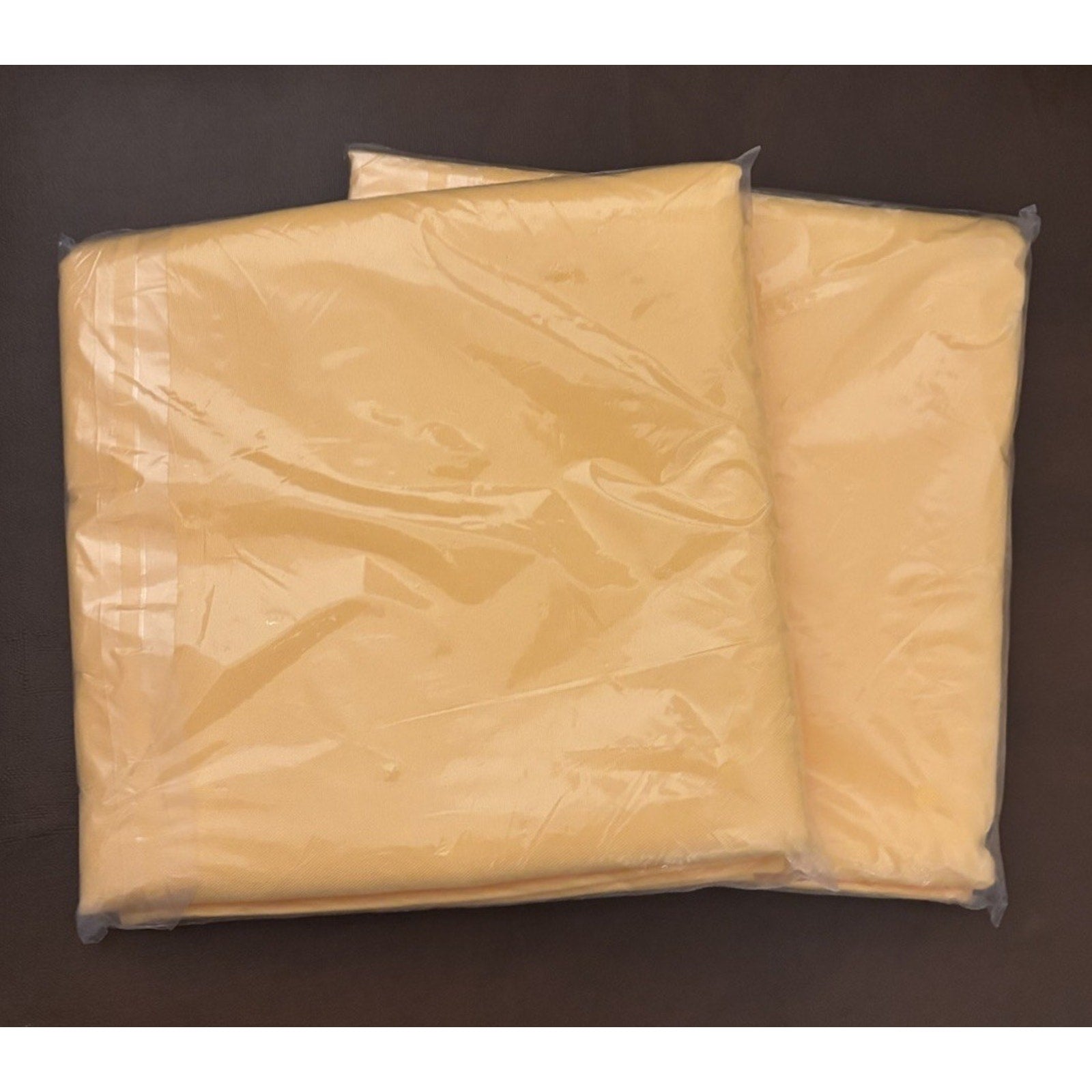 Seamless Deep Yellow Square Polyester Tablecloth 54" x 54" Table Cover-2 Pack