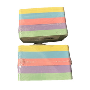 300 Pcs Index Cards, 5 Colors 3 x 5" with Rings Prehole, Round Corners-Lot of 2