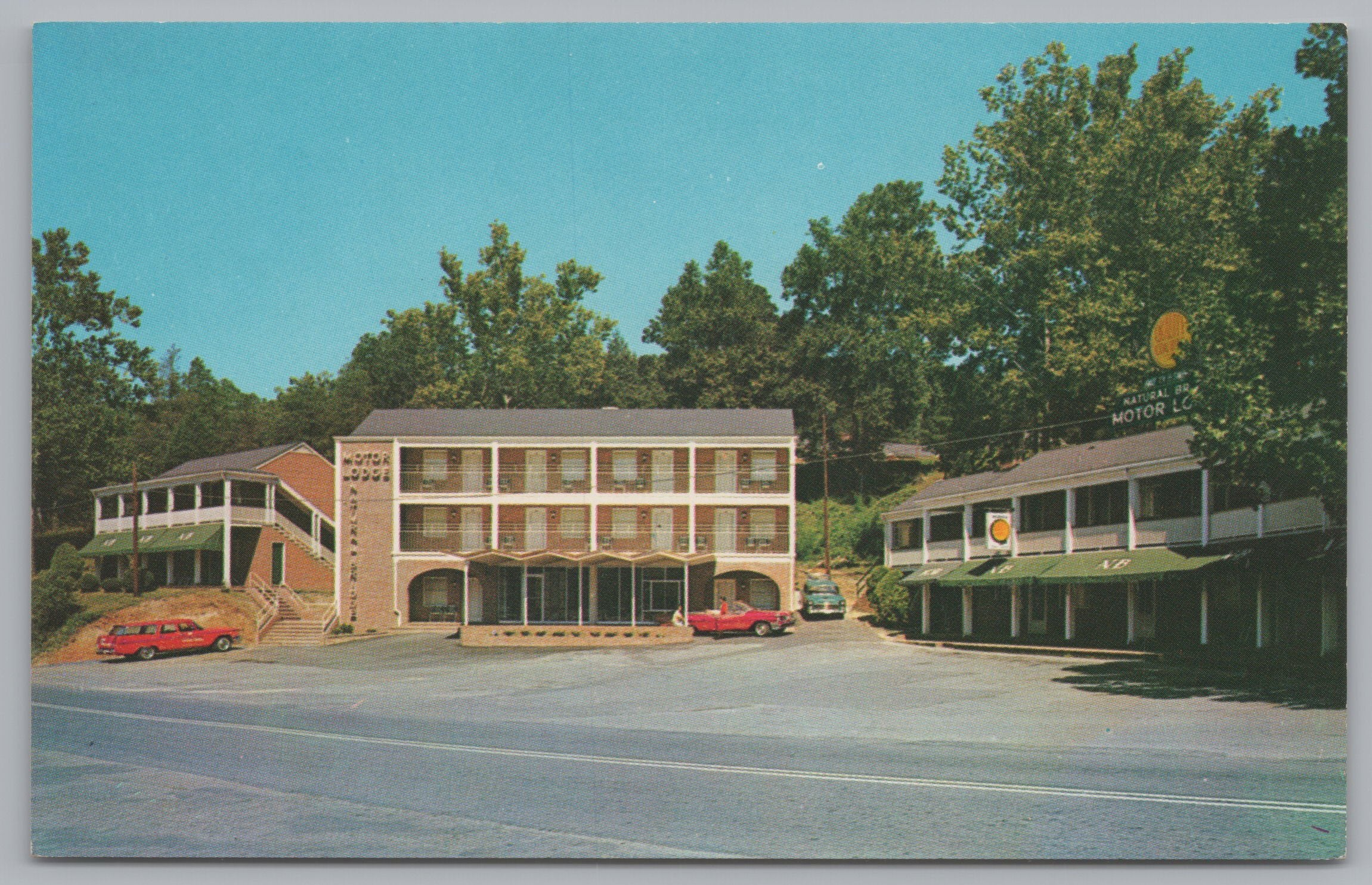 Motor Lodge Office Building, Natural Bridge, Virginia, Vintage Post Card.