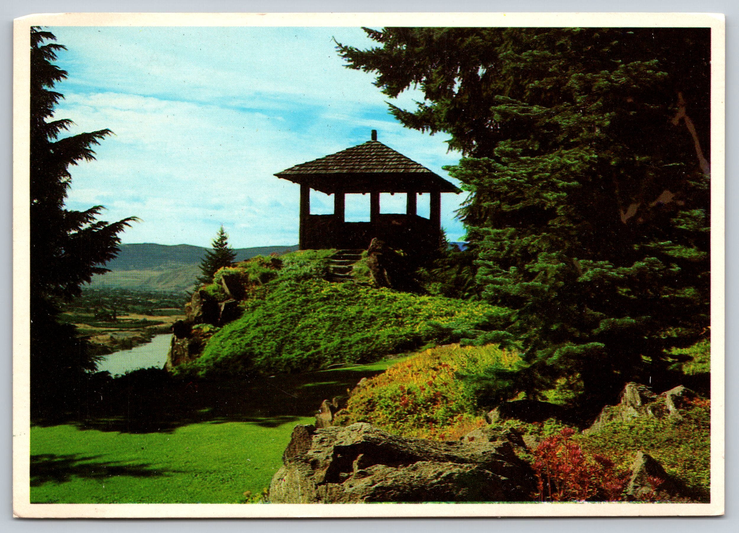 Ohme Gardens, Wenatchee, Washington, Vintage Post Card