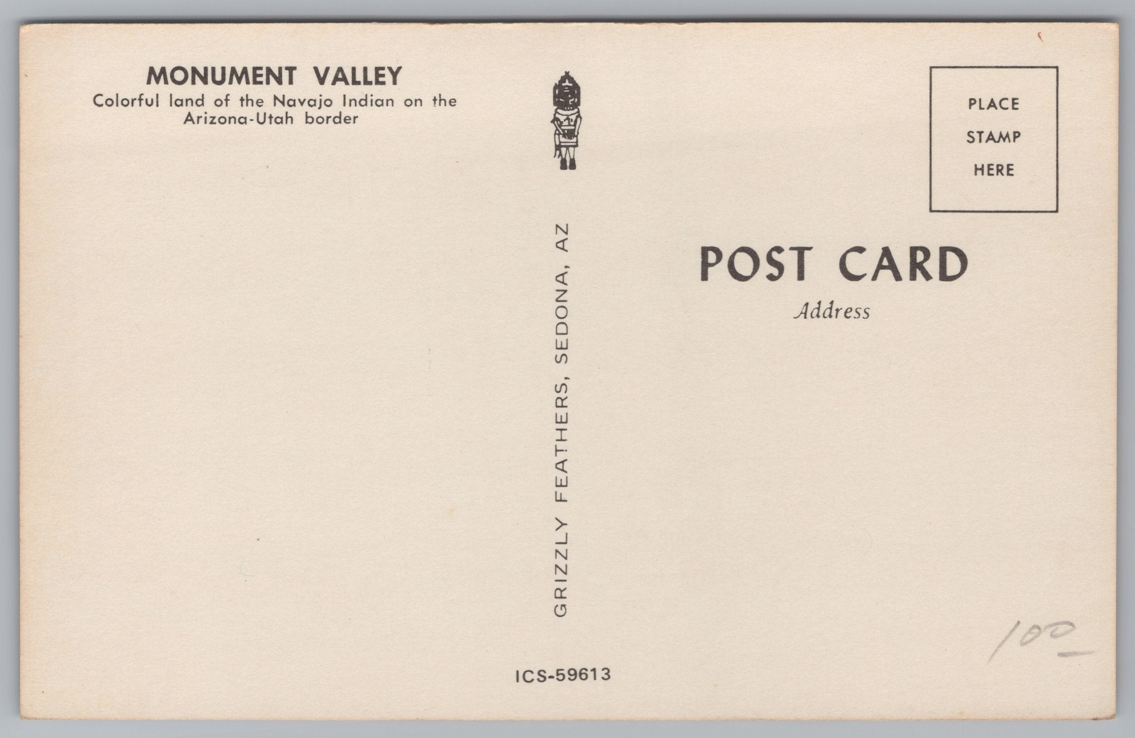 Monument Valley, Land of The Navajo Indians, Arizona-Utah Boarder VTG PC