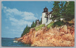 Bass Harbor Light, Acadia National Park, Maine, Vintage Post Card.