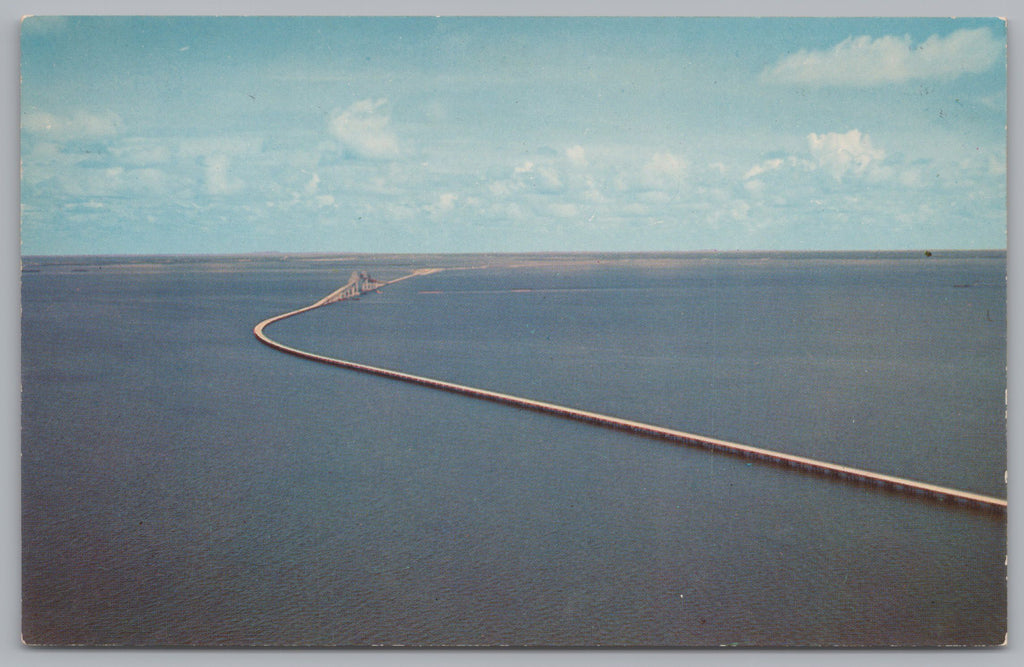 Sunshine Skyway, Pinellas County, Manatee County, Vintage Post Card.