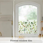Window Film Roll, Botanical Flower Pattern, Frosted Privacy Film