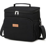 Lunch Bag Cooler Tote Reusable Insulated Leak-Proof, Thermal, Large Size, Black