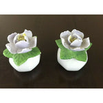 Vintage Fine Diammantine China Rose Salt & Pepper Shakers - Japan