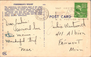 Fishermans Wharf, San Fransisco, California, USA, Vintage Post Card