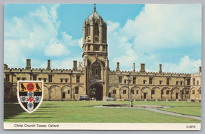 Christ Church Tower, Oxford, Vintage Post Card.