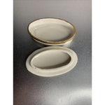 Vintage Mount Vernon VA Oval Trinket Dish w/Lid Courting Scene Ceramic
