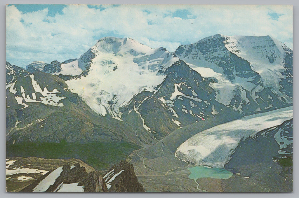 Mount Athabasca Glacier, View Summit Mount Wilcox, Vintage Post Card