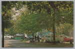Camp Area, Along Pymatuning Lake, Pymatuning National Park, Ohio, Vintage Post Card.