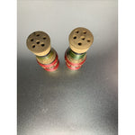 Vintage Wood Florida Salt & Pepper Shakers Round Stripe Design