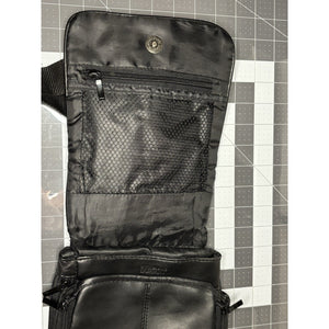 Buxton Genuine Leather Black Shoulder Slingback Hand Bag Purse