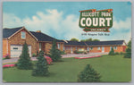 Ellicott Park Court, Niagara Falls Boulevard, Vintage Post Card.