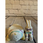 Vintage Ceramic Motorcycle Easter Bunny on Motorcycle Easter Egg-1990’s