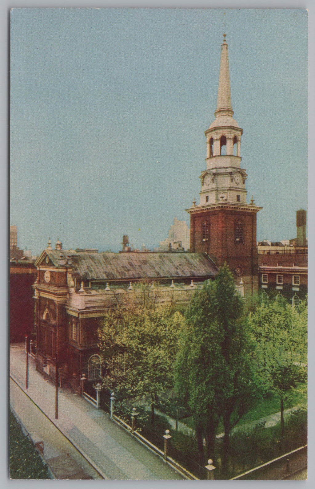 Christ Church In Philadelphia, Vintage Post Card.