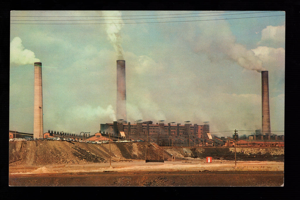 Cooper Cliff Smelter, Sanbury, Ontario Canada, Vintage Post Card