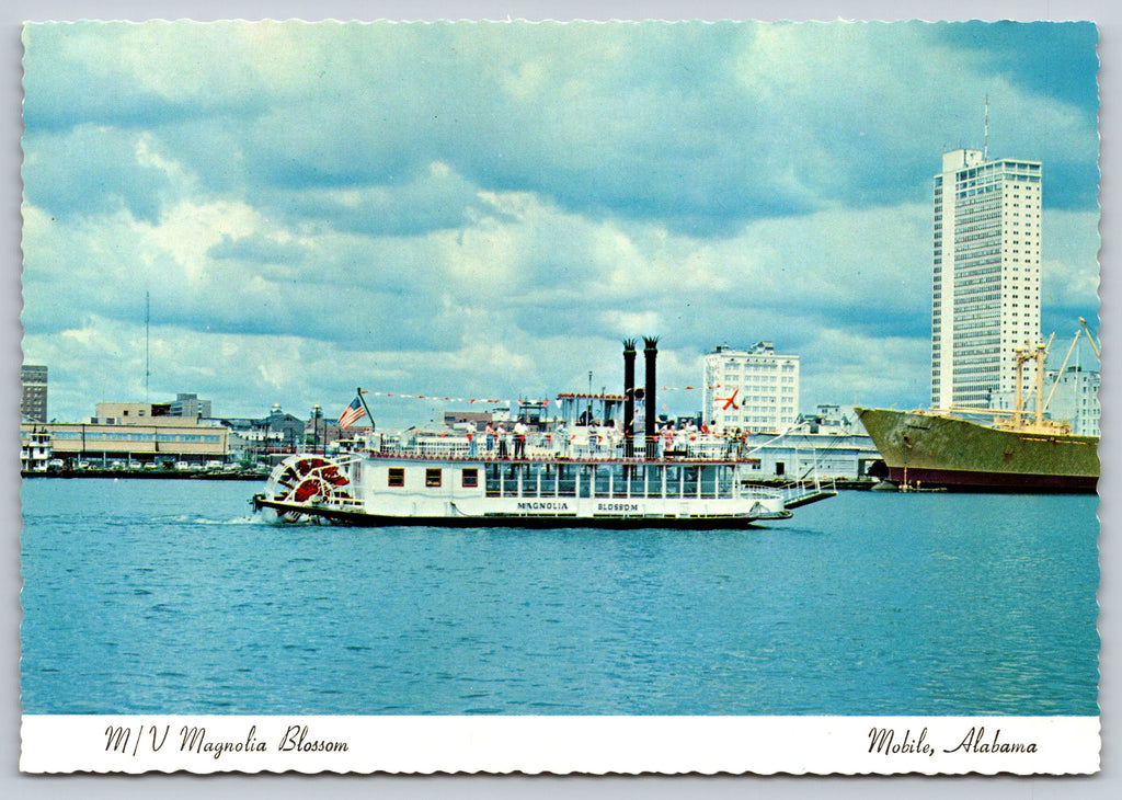 M/V Magnolia Blossom, Mobile, Alabama, Vintage Post Card