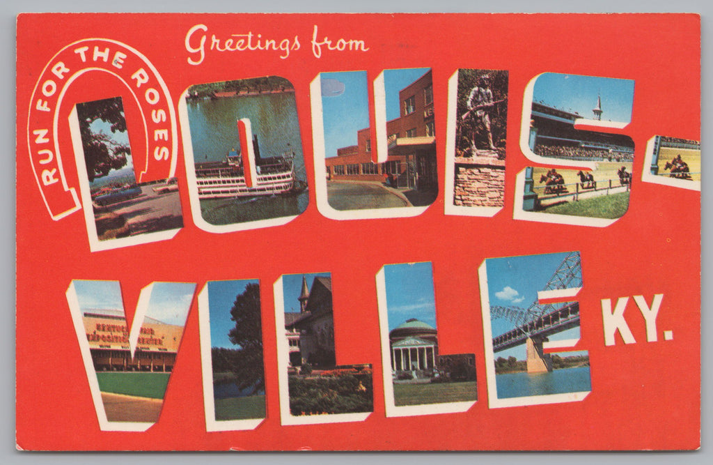 Greeting Card From Louisville, Kentucky, USA, Vintage Post Card