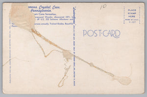 Ice Cream Cave, Crystal Cave, Pennsylvania, USA, Vintage Post Card