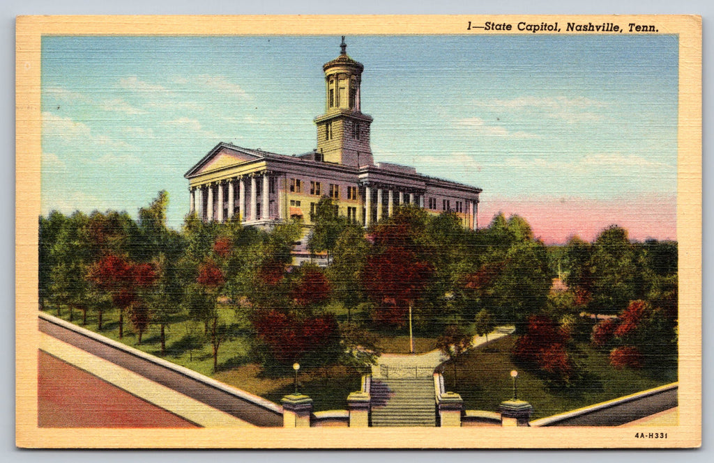 State Capitol Nashville, Tennessee, USA, Vintage Post Card