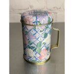 Vintage Floral Theme Tin Can Mug Style Pepper Shakers-Replacement