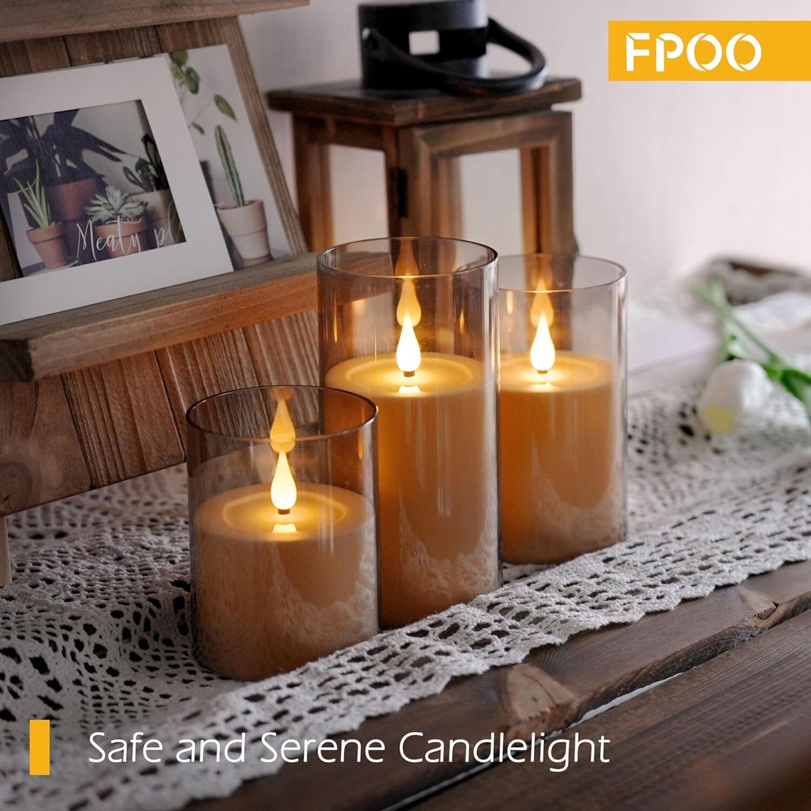 Flameless Pillar Candles Battery Operated Set of 8, LED Candles w/Remote 3 Sizes