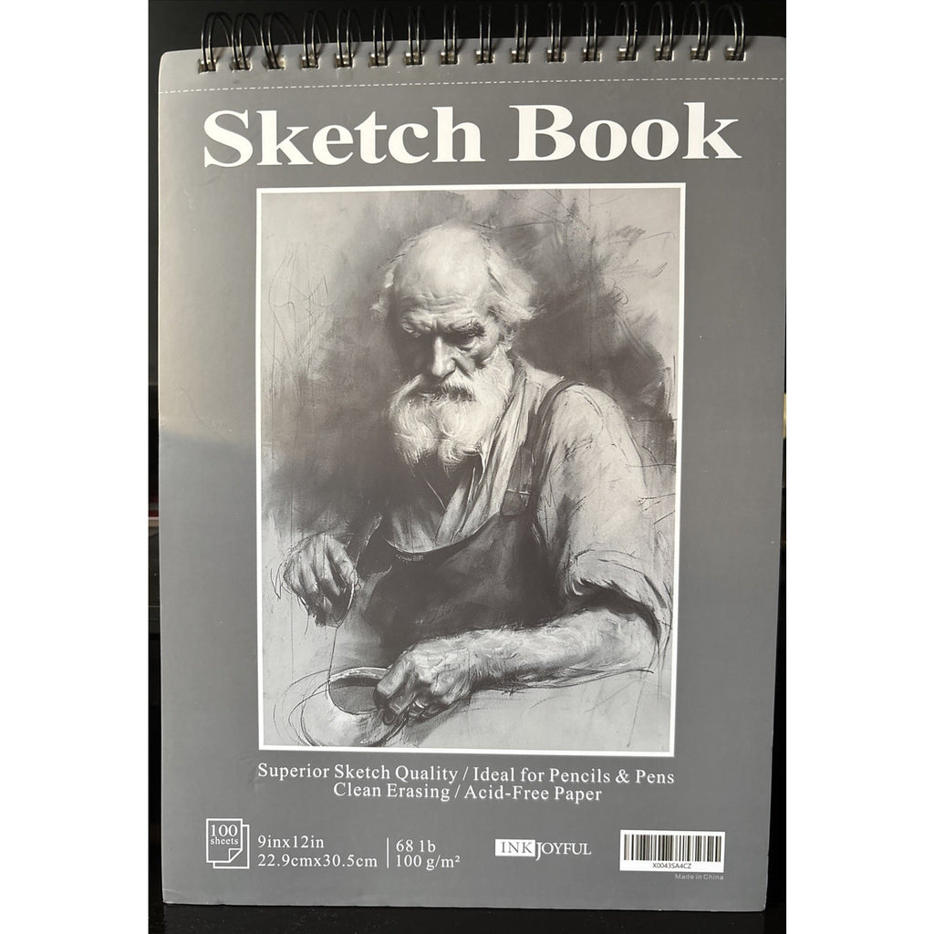 Premium 120gsm Sketch Book 9x12 Spiral Bound Drawing Pad, 100 Sheets-New Sealed