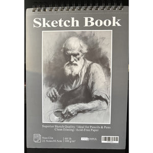 Premium 120gsm Sketch Book 9x12 Spiral Bound Drawing Pad, 100 Sheets-New Sealed