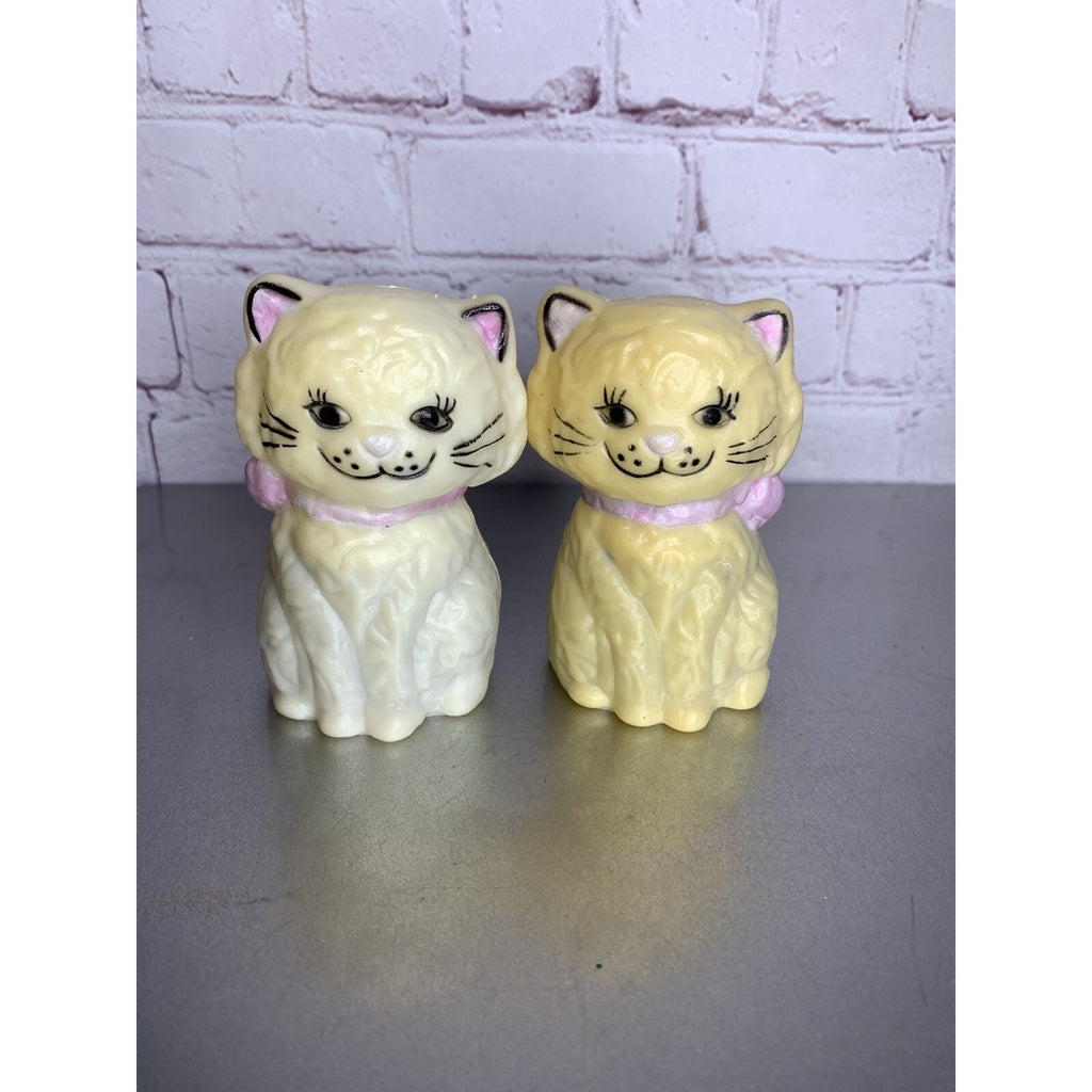 Vintage Celluloid Plastic Kitten Salt & Pepper Shakers