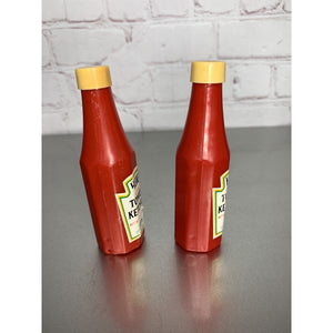 Vintage Heinz Tomato Ketchup Plastic Salt & Pepper Shakers JSNY Hong Kong