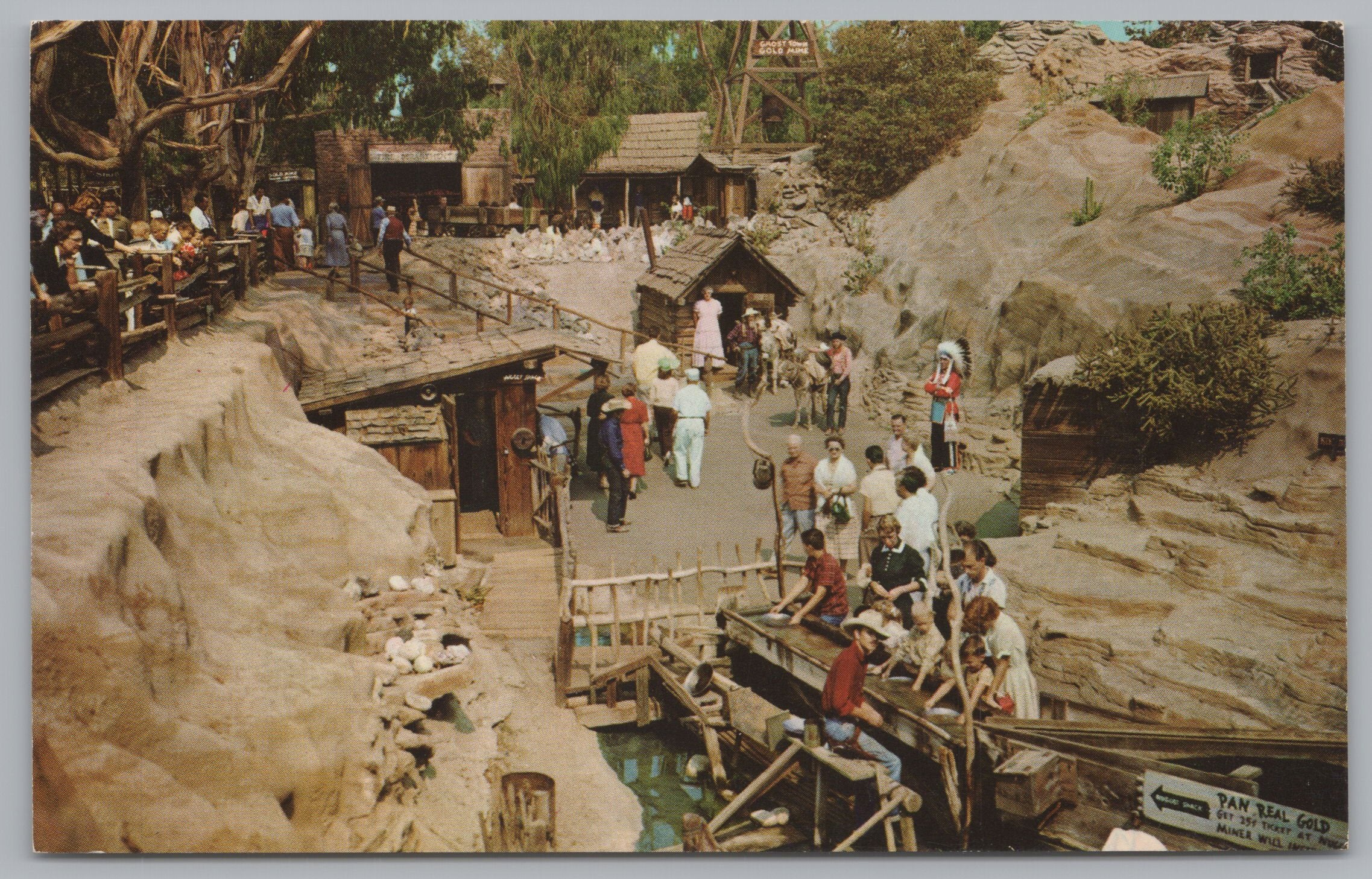 The Gold Mine In Ghost Town, Knotts Berry Farm, Buena Park, California, VTG PC