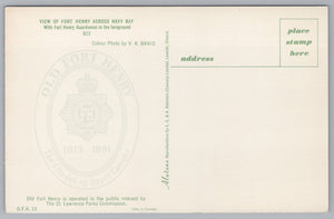 Fort Henry Across Navy Bay, Vintage Post Card.